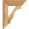 Ekena Millwork Balboa Traditional Rough Sawn Bracket w/ Offset Brace, Western Red Cedar, 6"W x 18"D x 22"H BKT0604X18X22BOA01RWR - alternate 3